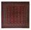 Afghansk tæppe - Bukhara firkantet  - 205 x 195 cm - rød