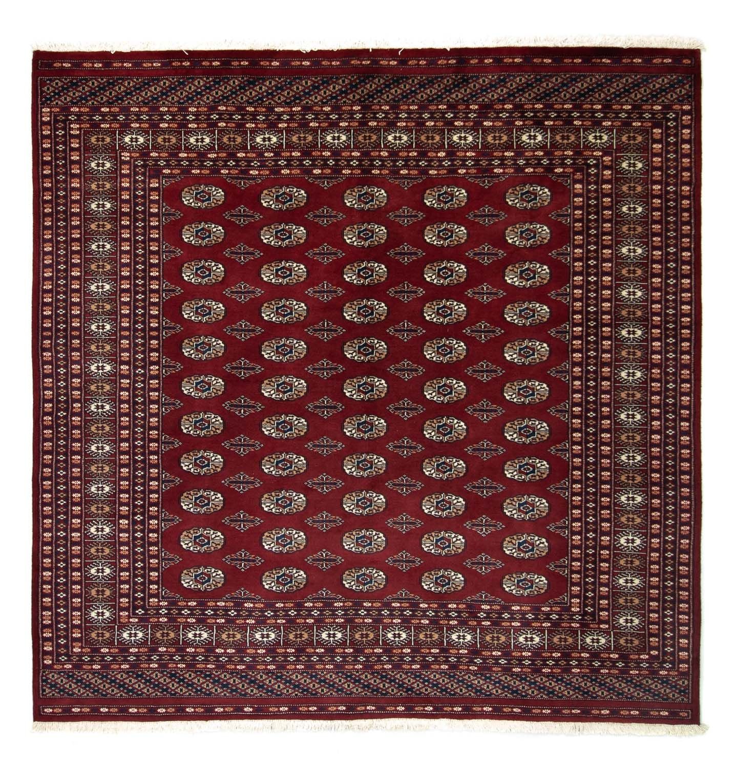 Afghansk tæppe - Bukhara firkantet  - 203 x 199 cm - rød