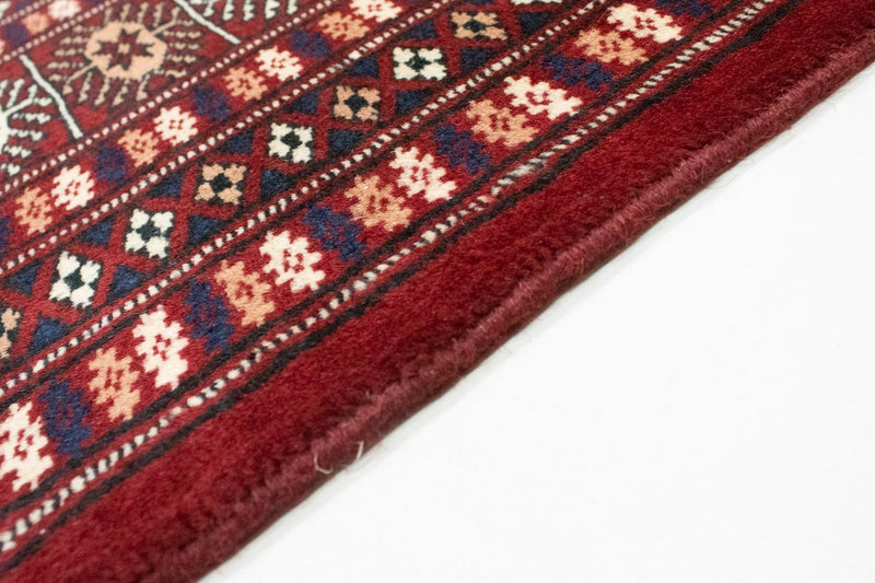 Afghansk tæppe - Bukhara firkantet  - 203 x 199 cm - rød