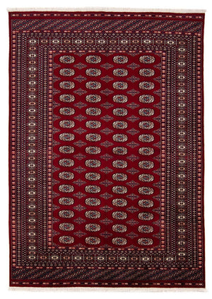Afghansk tæppe - Bukhara - 240 x 170 cm - mørkerød