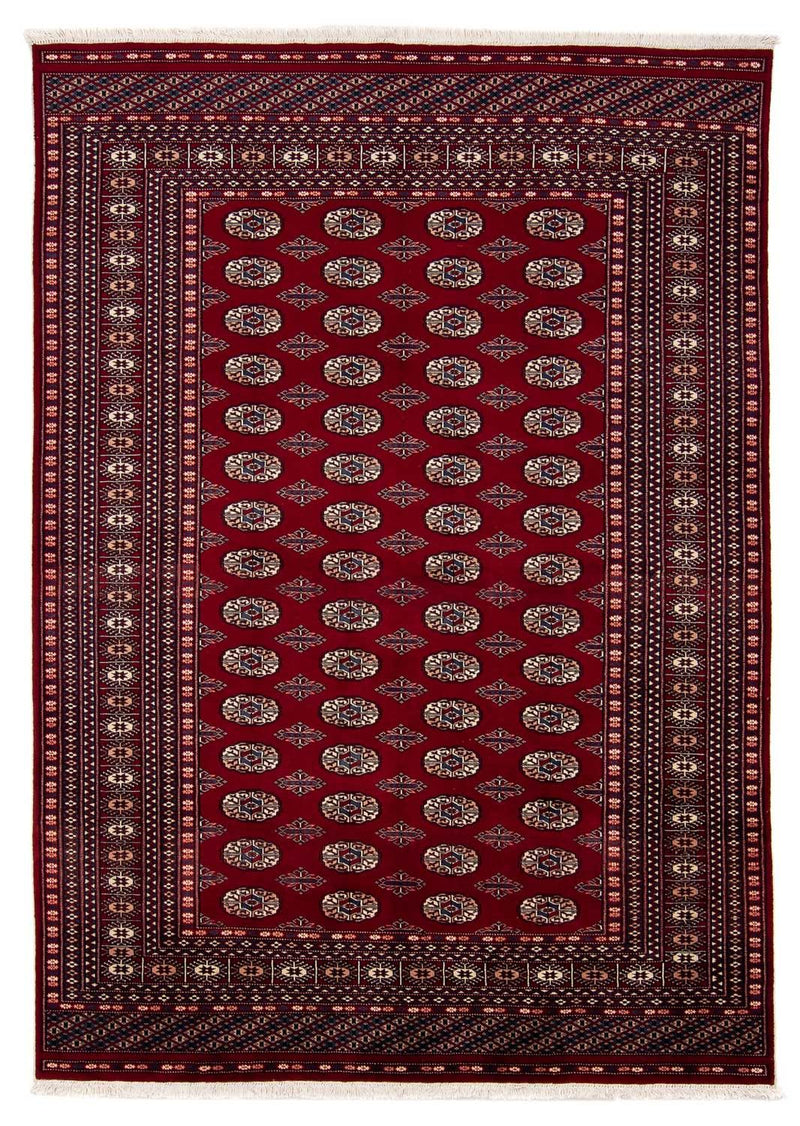 Afghansk tæppe - Bukhara - 240 x 170 cm - mørkerød