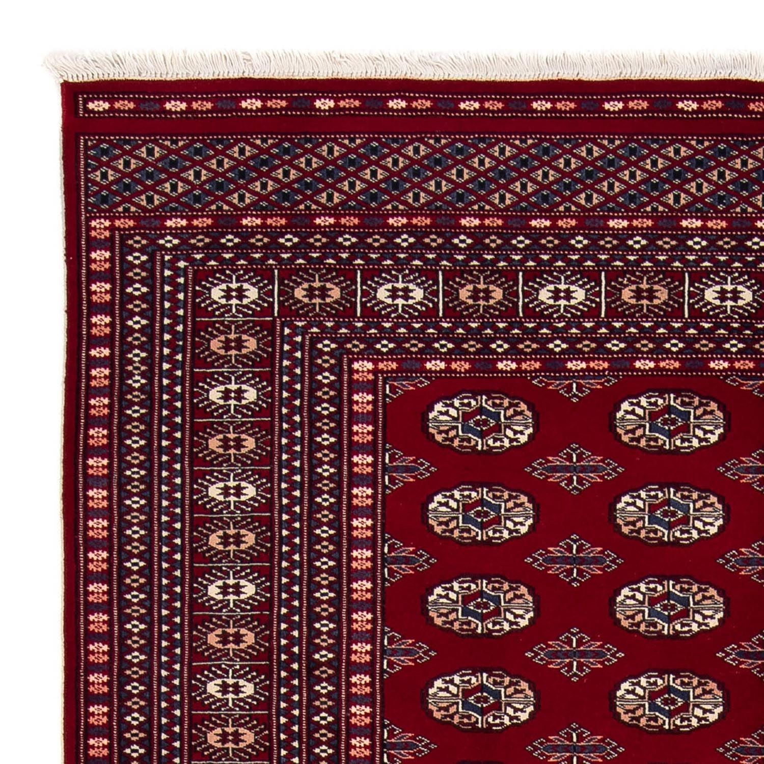 Afghansk tæppe - Bukhara - 240 x 170 cm - mørkerød