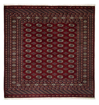 Afghansk tæppe - Bukhara firkantet  - 207 x 204 cm - rød