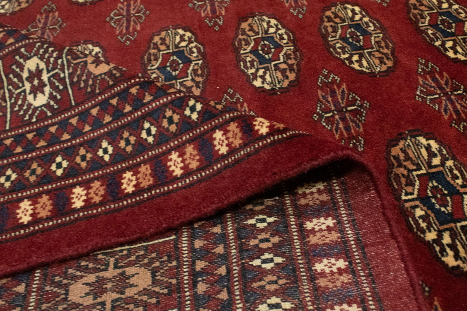 Afghansk tæppe - Bukhara - 240 x 203 cm - rød