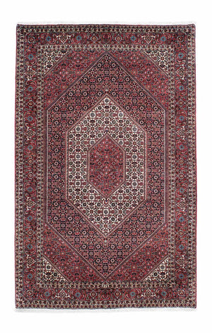 Persisk tæppe - Bijar - 211 x 132 cm - lysrød