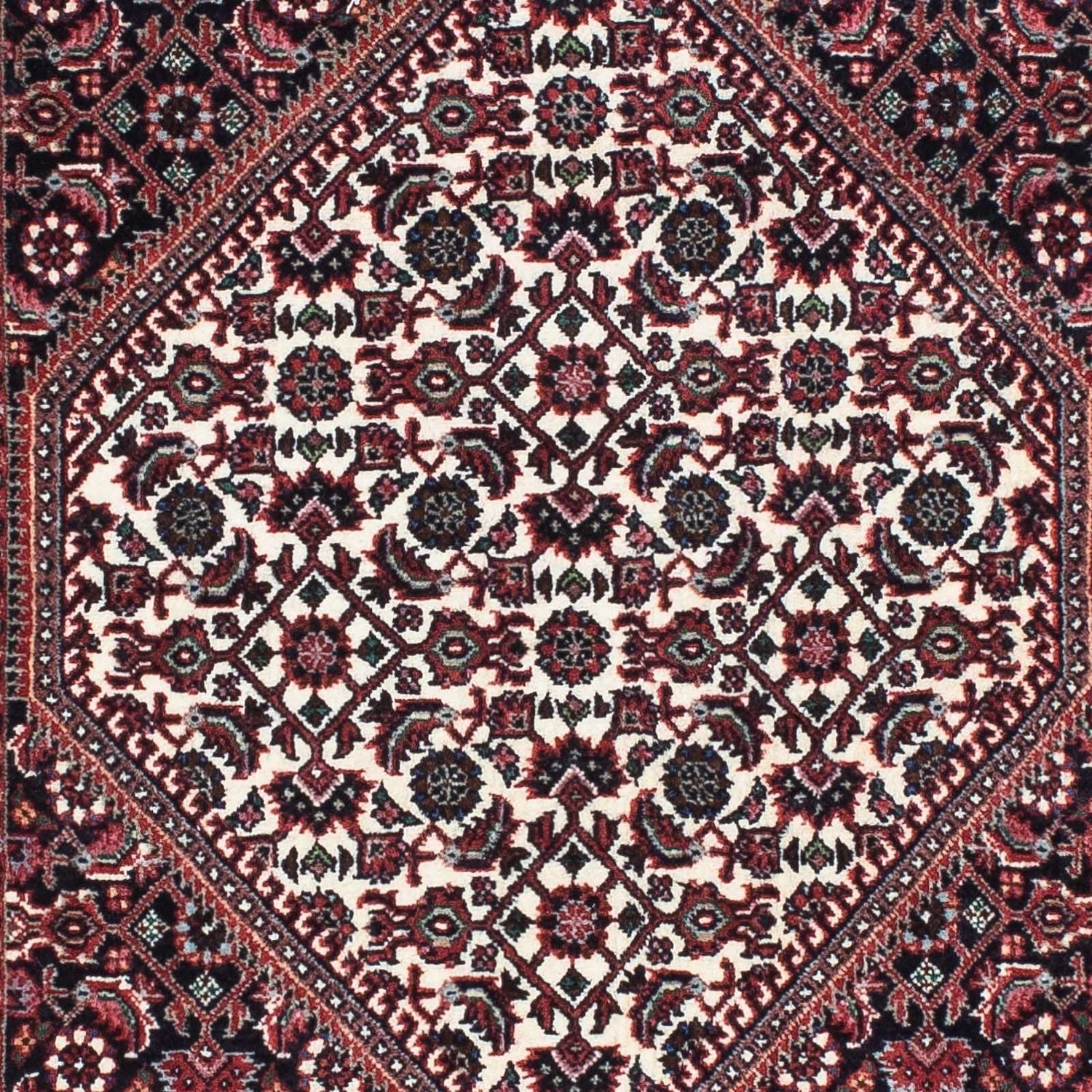 Løber Persisk tæppe - Bijar - 196 x 75 cm - mørkeblå
