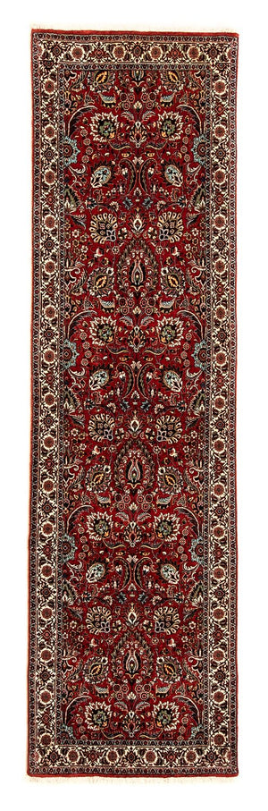 Løber Persisk tæppe - Bijar - 298 x 83 cm - mørkerød
