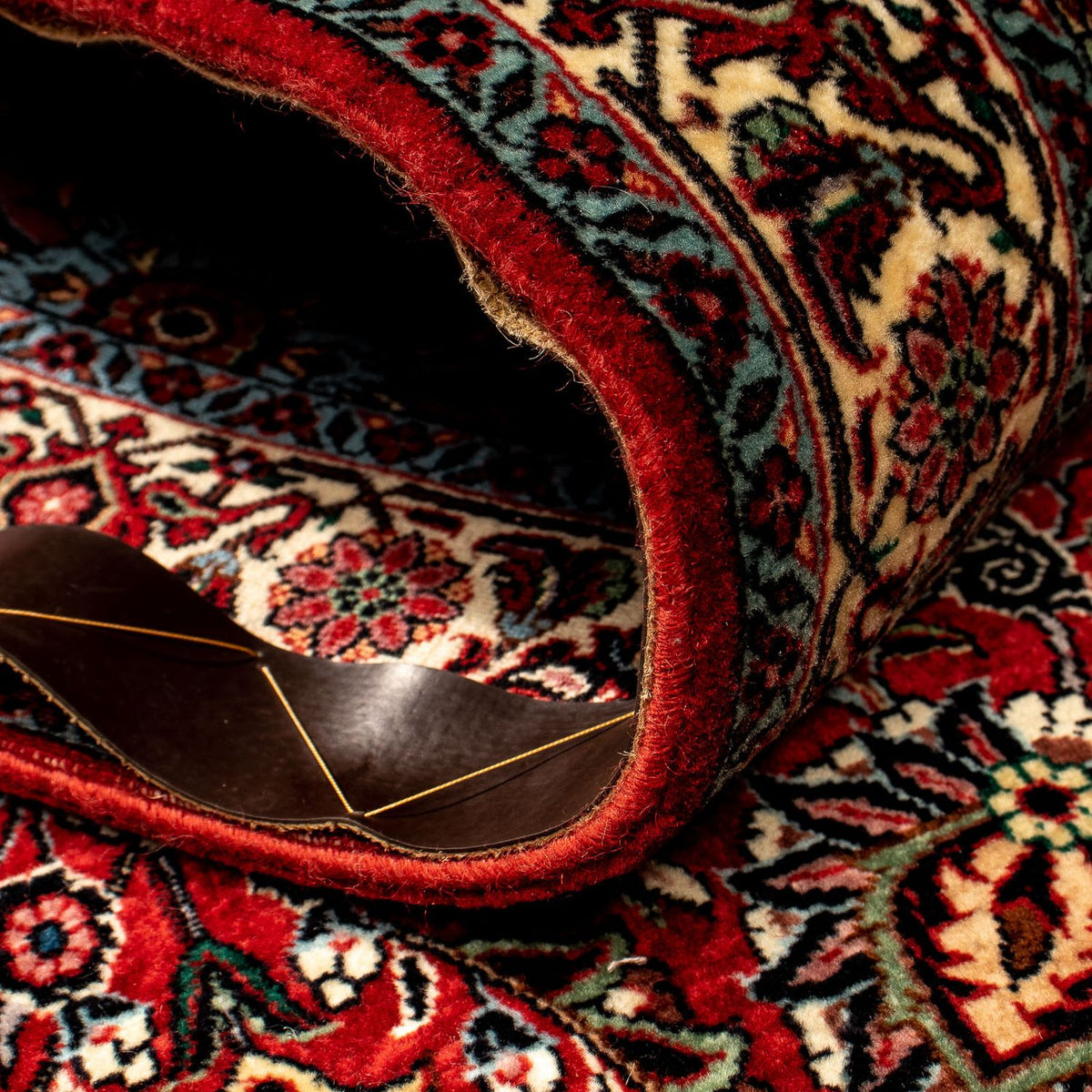 Løber Persisk tæppe - Bijar - 298 x 83 cm - mørkerød