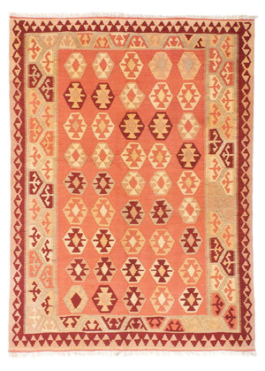 Kelim-tæppe - orientalsk - 210 x 154 cm - orange
