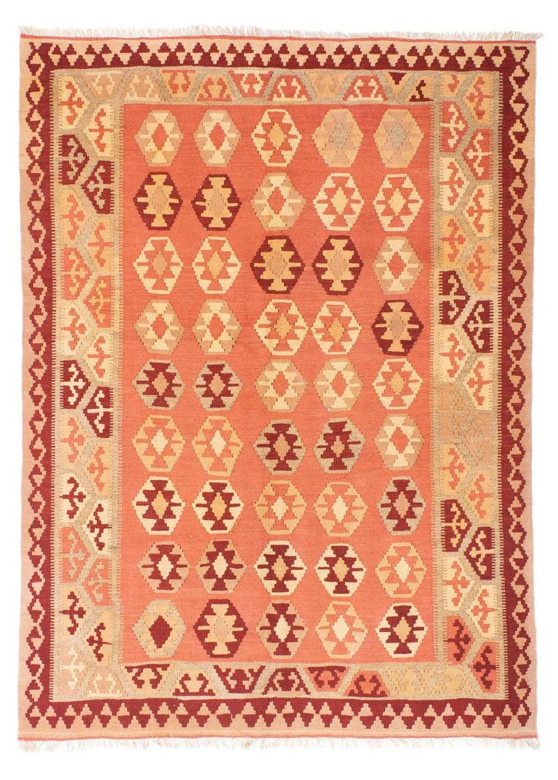 Kelim-tæppe - orientalsk - 210 x 154 cm - orange
