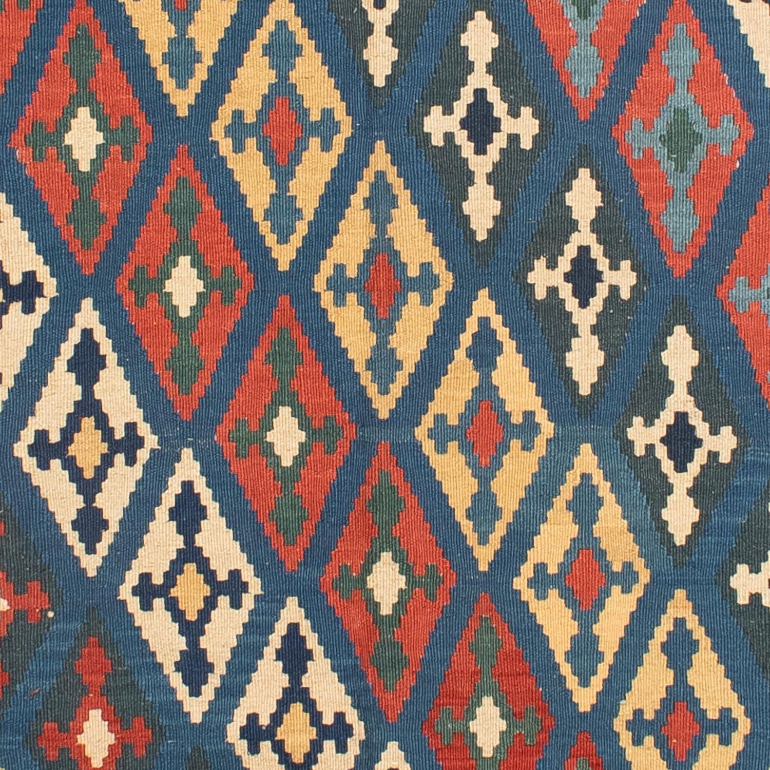 Kelim-tæppe - orientalsk - 174 x 148 cm - blå