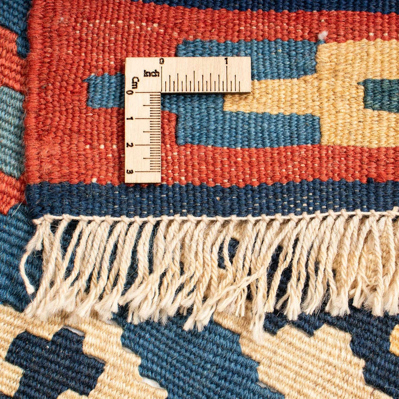 Kelim-tæppe - orientalsk - 174 x 148 cm - blå