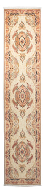Løber Persisk tæppe - Tabriz - Royal - 306 x 74 cm - beige