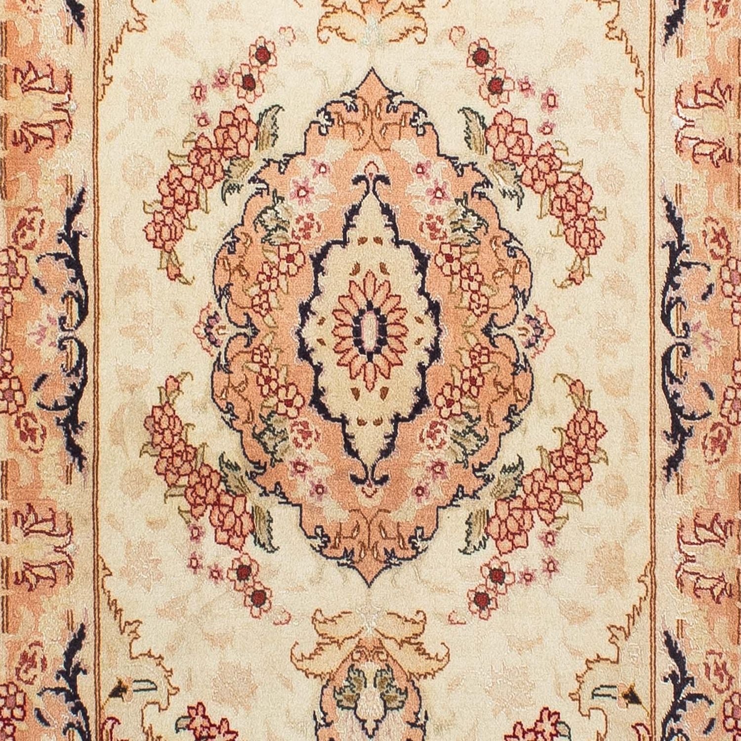 Løber Persisk tæppe - Tabriz - Royal - 306 x 74 cm - beige