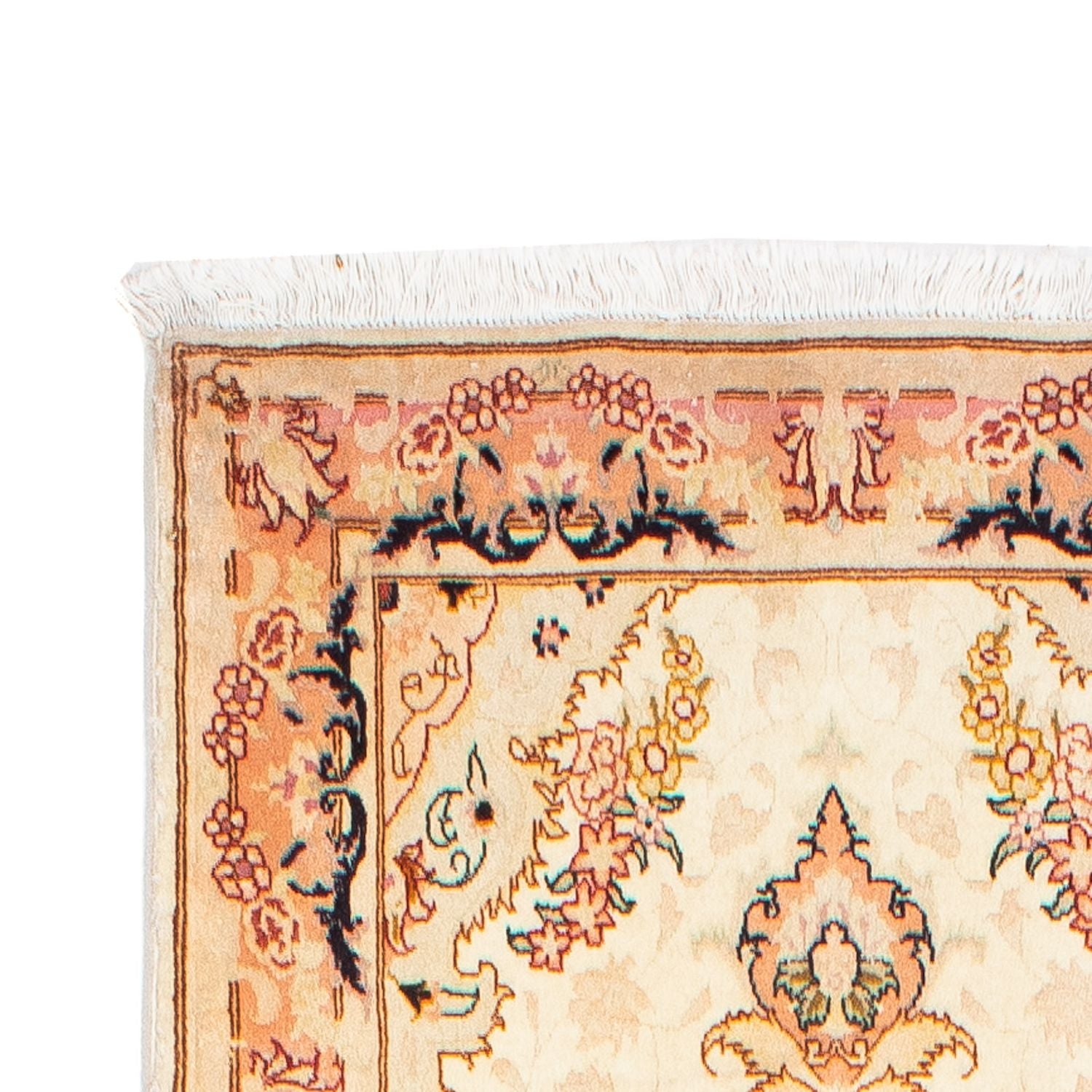 Løber Persisk tæppe - Tabriz - Royal - 306 x 74 cm - beige