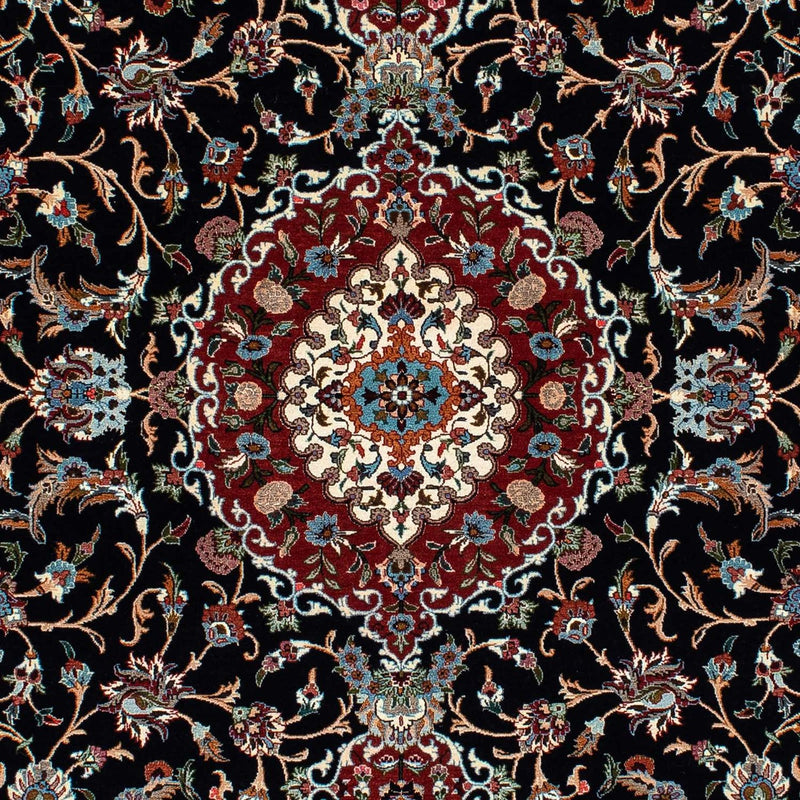 Persisk tæppe - Ghom - 213 x 141 cm - mørkeblå