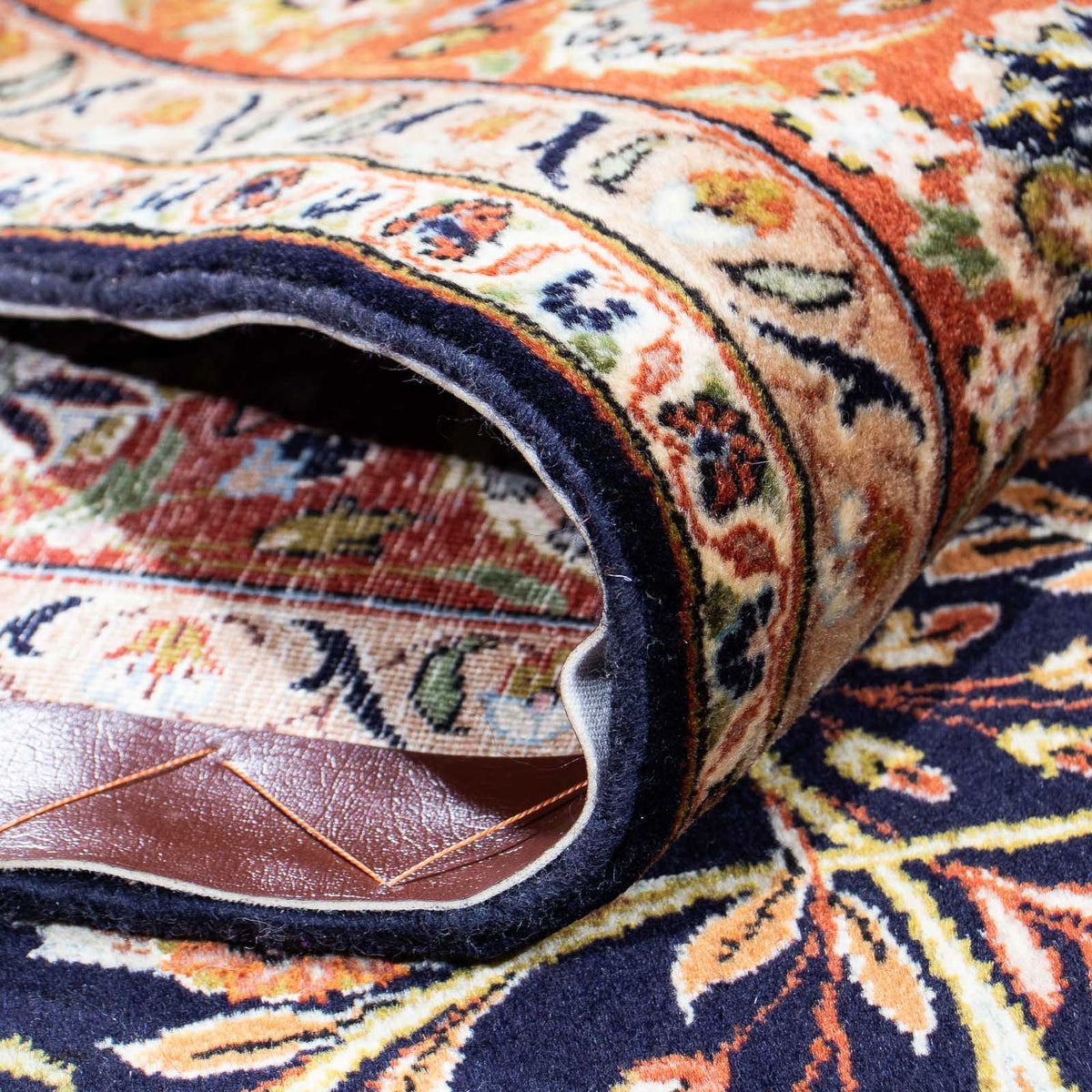 Persisk tæppe - Nomadisk - 225 x 175 cm - mørkeblå