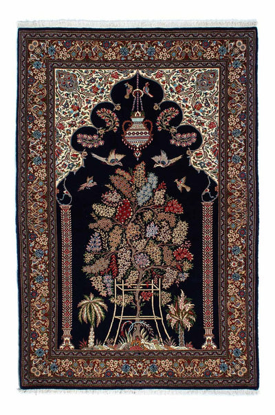 Qom Tæppe 139x210cm - Persisk tæppe