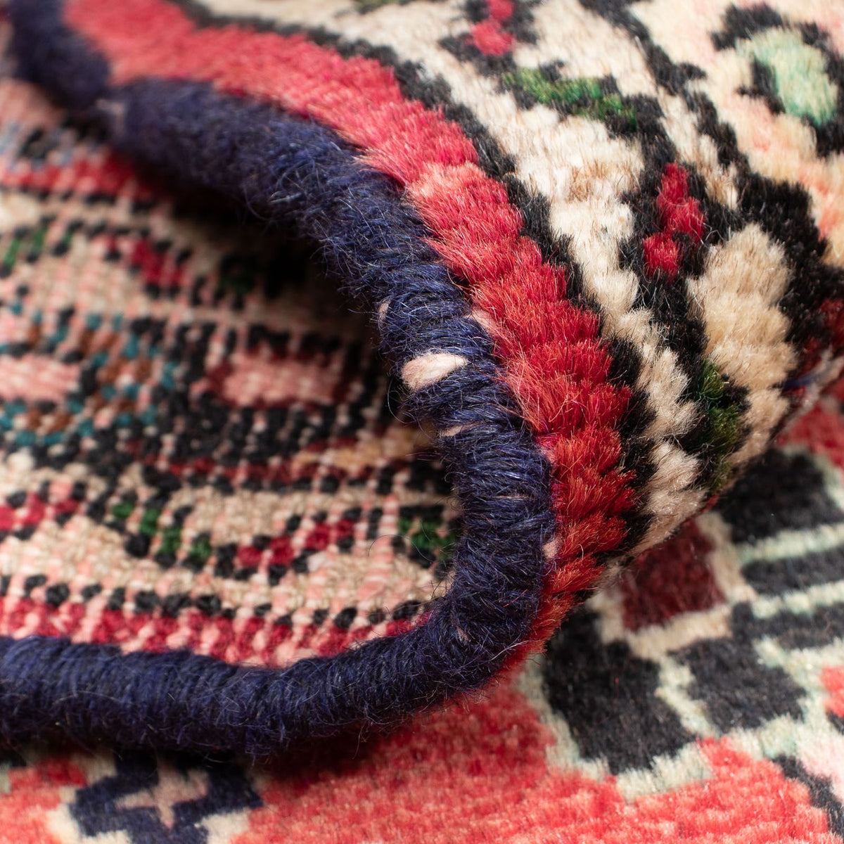 Persisk tæppe - Nomadisk - 123 x 77 cm - lysrød