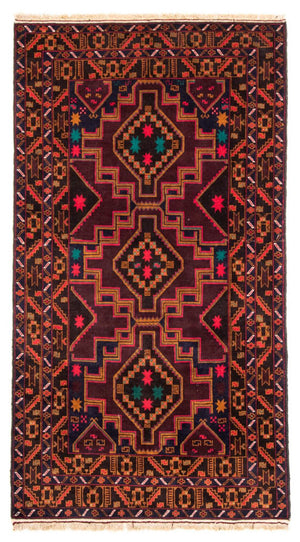 Løber Baluch-tæppe - 193 x 106 cm - mørkeblå