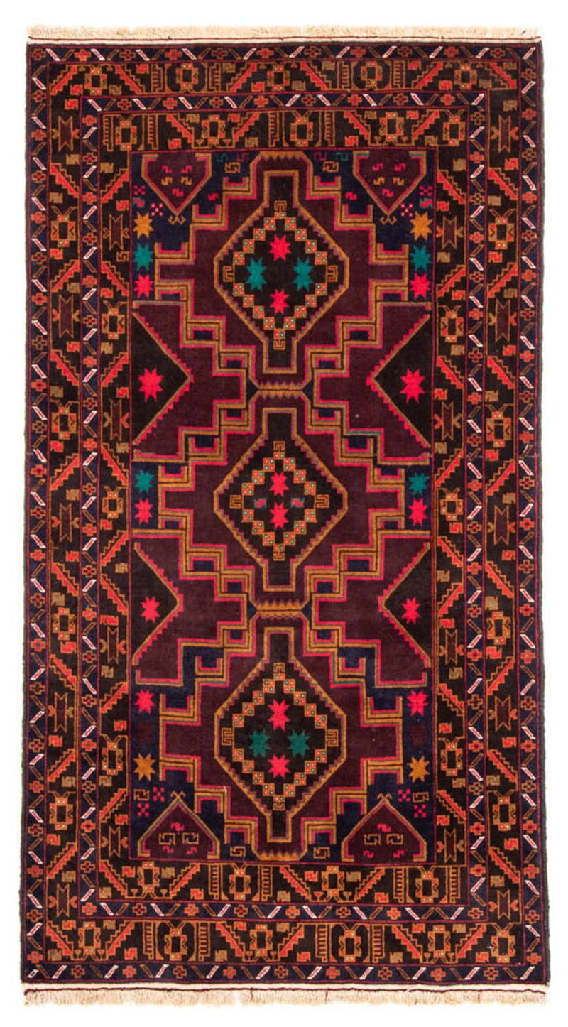 Løber Baluch-tæppe - 193 x 106 cm - mørkeblå