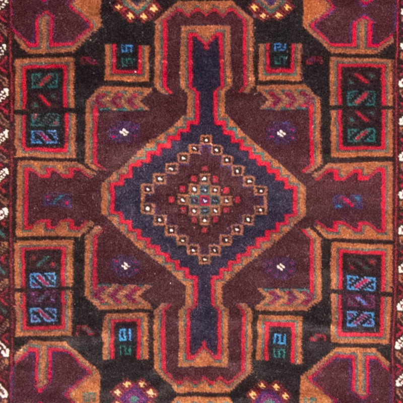 Løber Baluch-tæppe - 190 x 106 cm - mørkerød