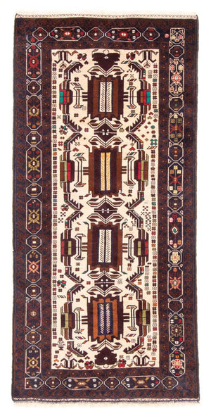 Løber Baluch-tæppe - 207 x 100 cm - beige