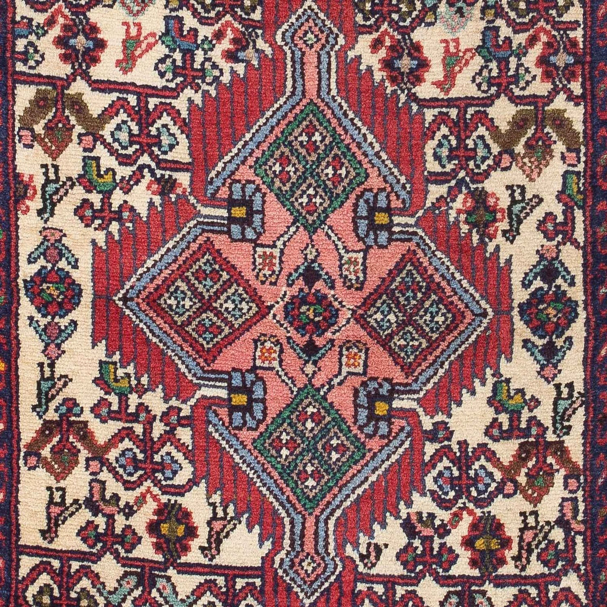 Persisk tæppe - Nomadisk - 126 x 75 cm - beige