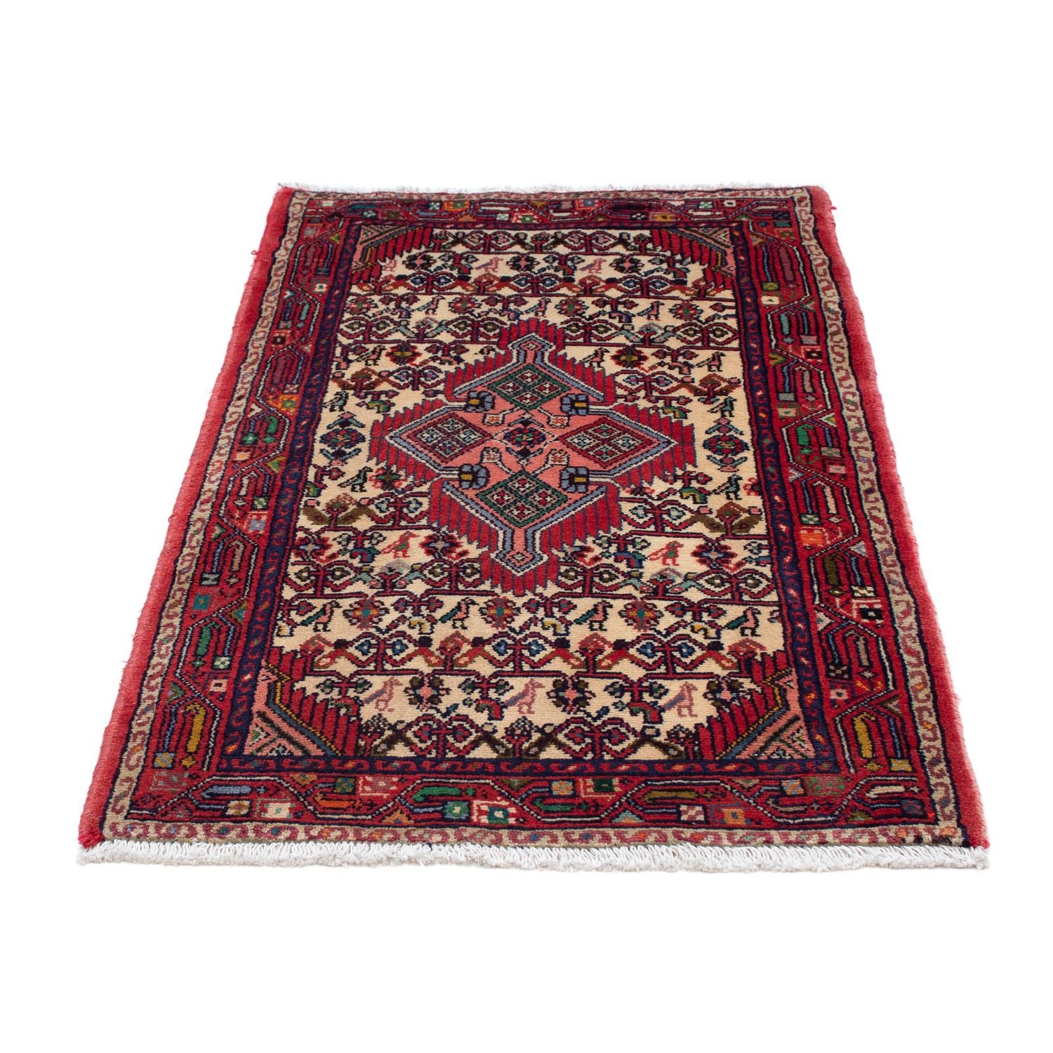 Persisk tæppe - Nomadisk - 126 x 75 cm - beige