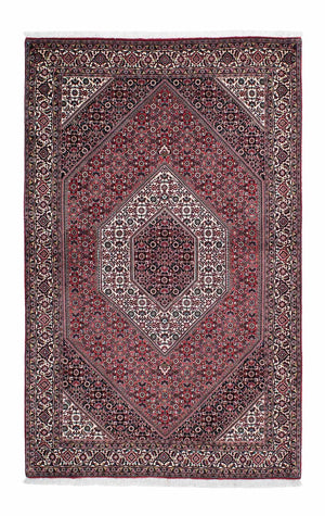 Persisk tæppe - Bijar - 200 x 131 cm - lysrød