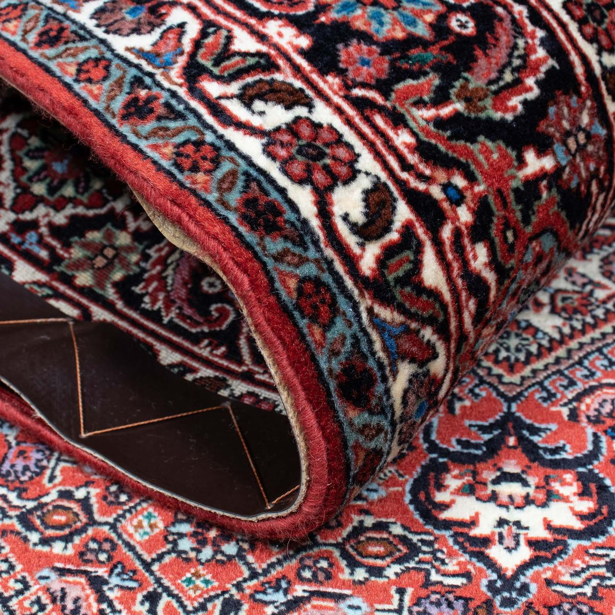 Persisk tæppe - Bijar - 200 x 131 cm - lysrød