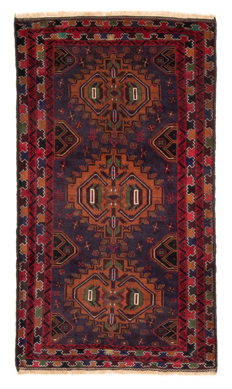 Baluch-tæppe - 196 x 111 cm - mørkeblå