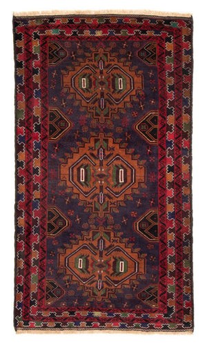Baluch-tæppe - 196 x 111 cm - mørkeblå