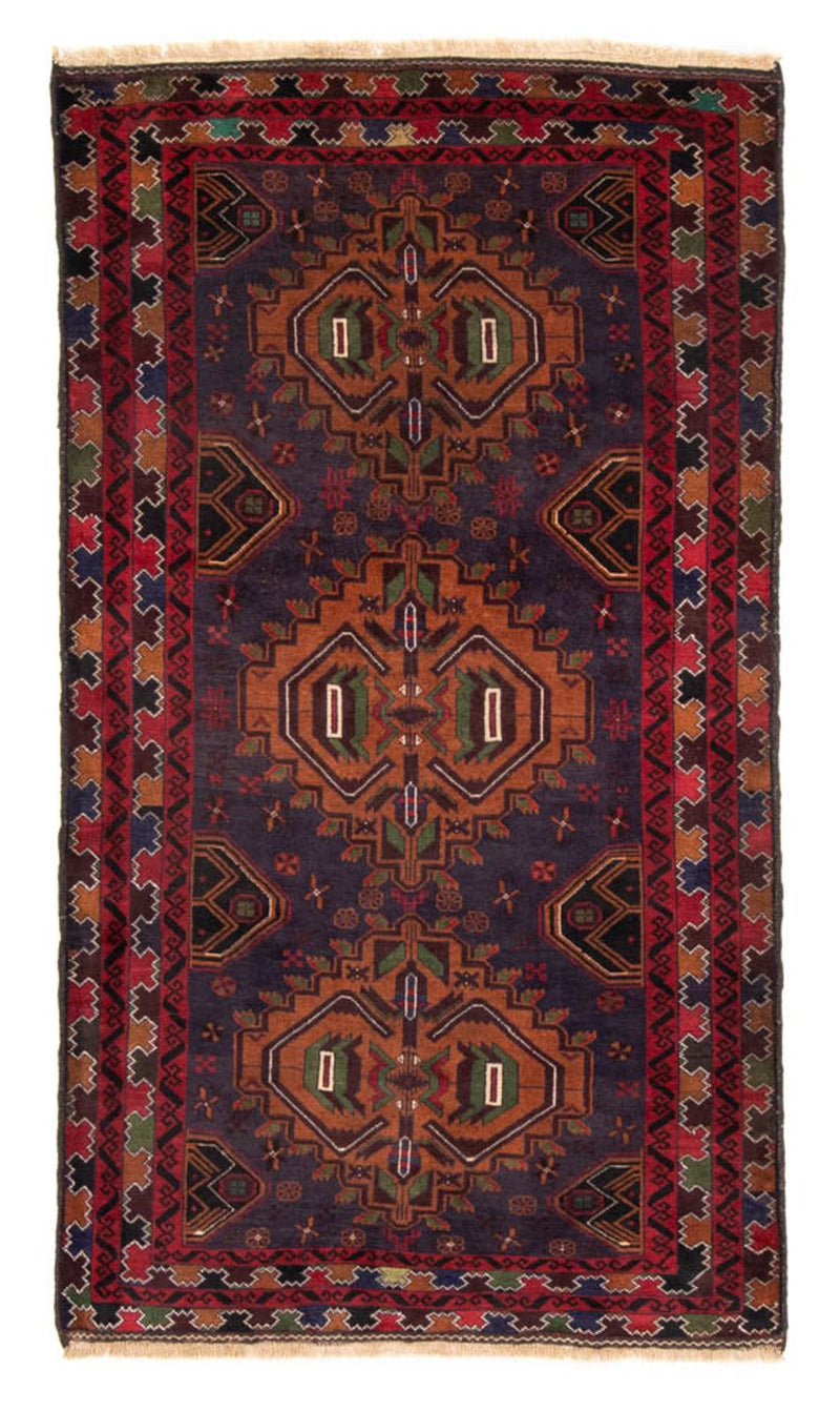 Baluch-tæppe - 196 x 111 cm - mørkeblå