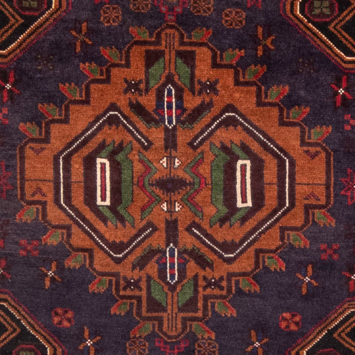 Baluch-tæppe - 196 x 111 cm - mørkeblå