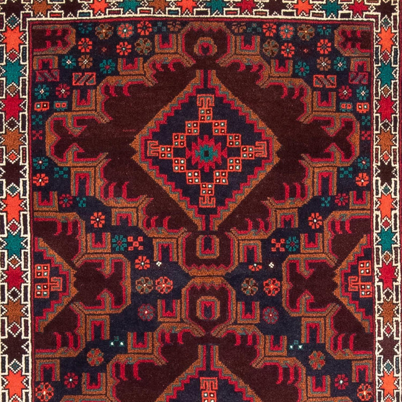 Løber Baluch-tæppe - 197 x 105 cm - mørkerød