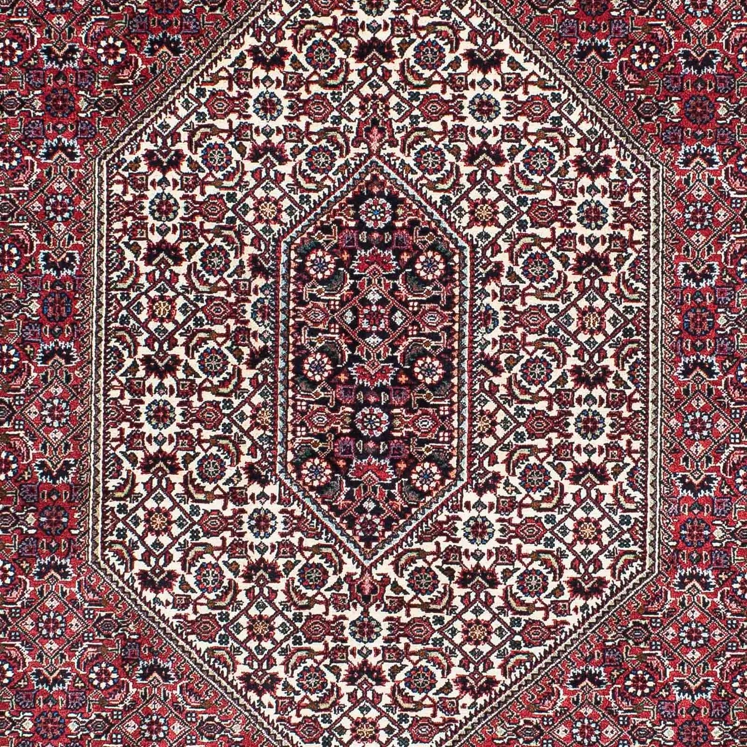 Persisk tæppe - Bijar - 198 x 132 cm - lysrød