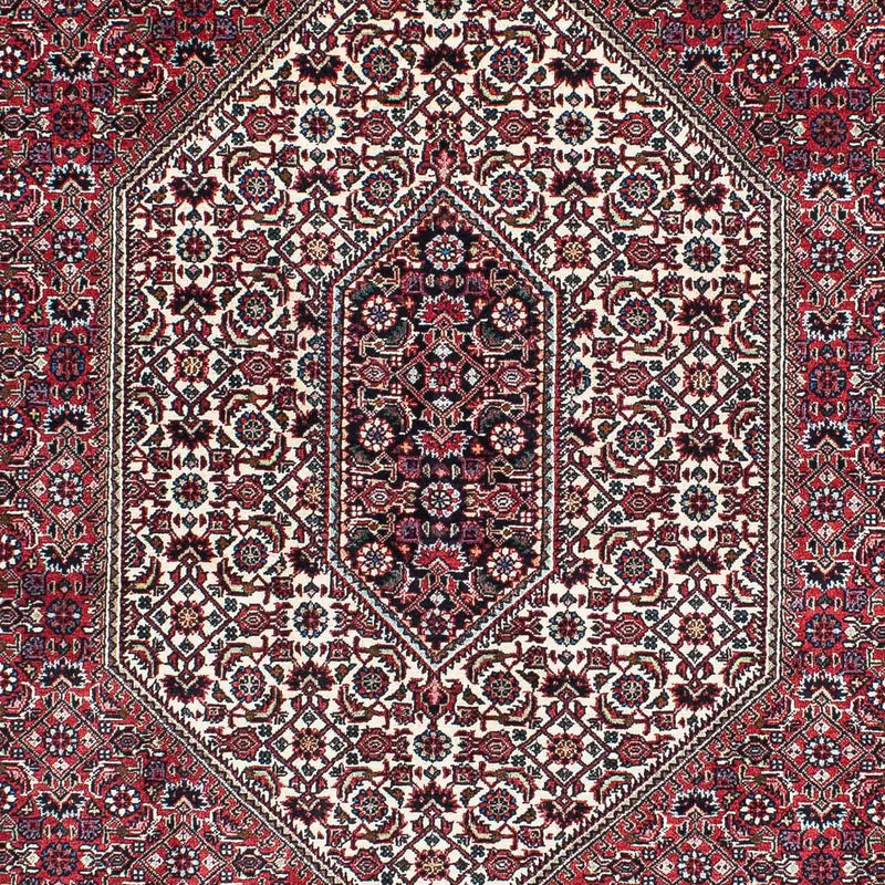 Persisk tæppe - Bijar - 198 x 132 cm - lysrød