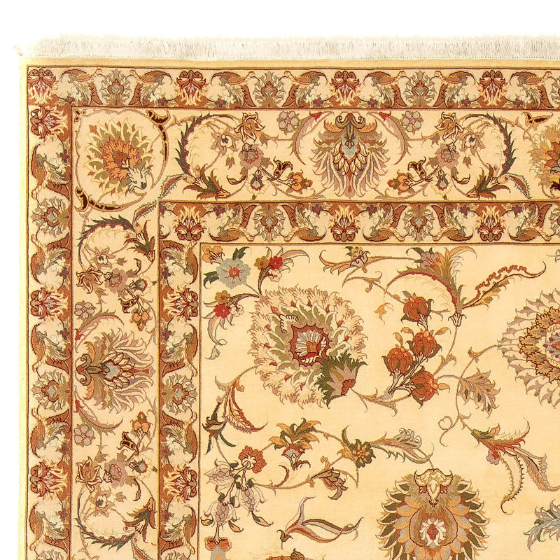 Persisk tæppe - Tabriz - Royal - 346 x 256 cm - lys brun
