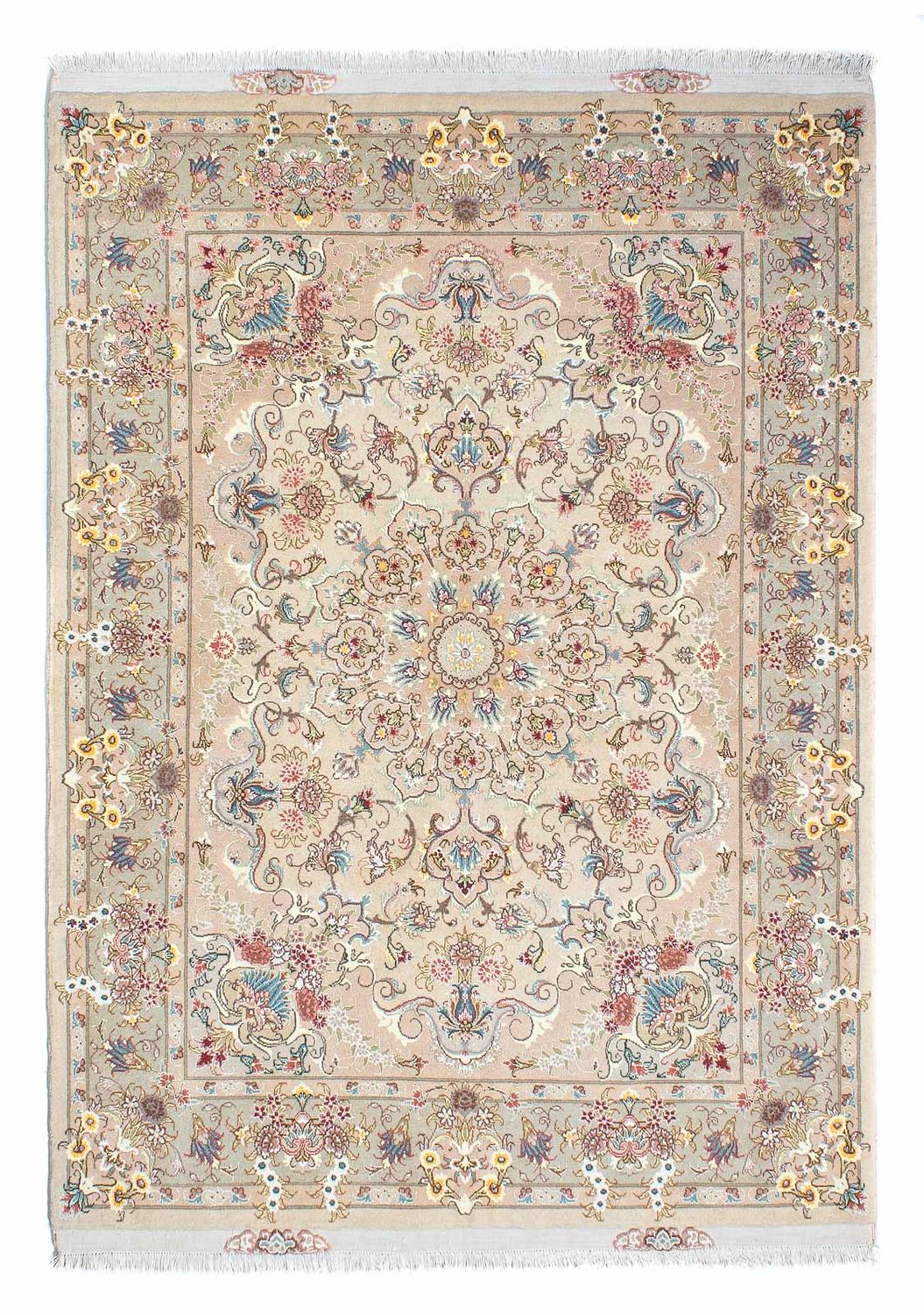 Persisk tæppe - Tabriz - Royal - 210 x 150 cm - beige