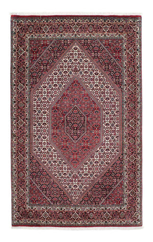Persisk tæppe - Bijar - 205 x 131 cm - lysrød