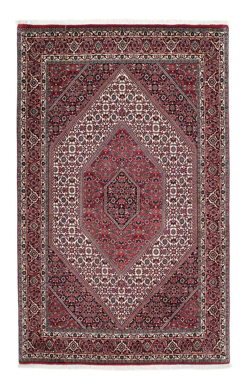 Persisk tæppe - Bijar - 205 x 131 cm - lysrød