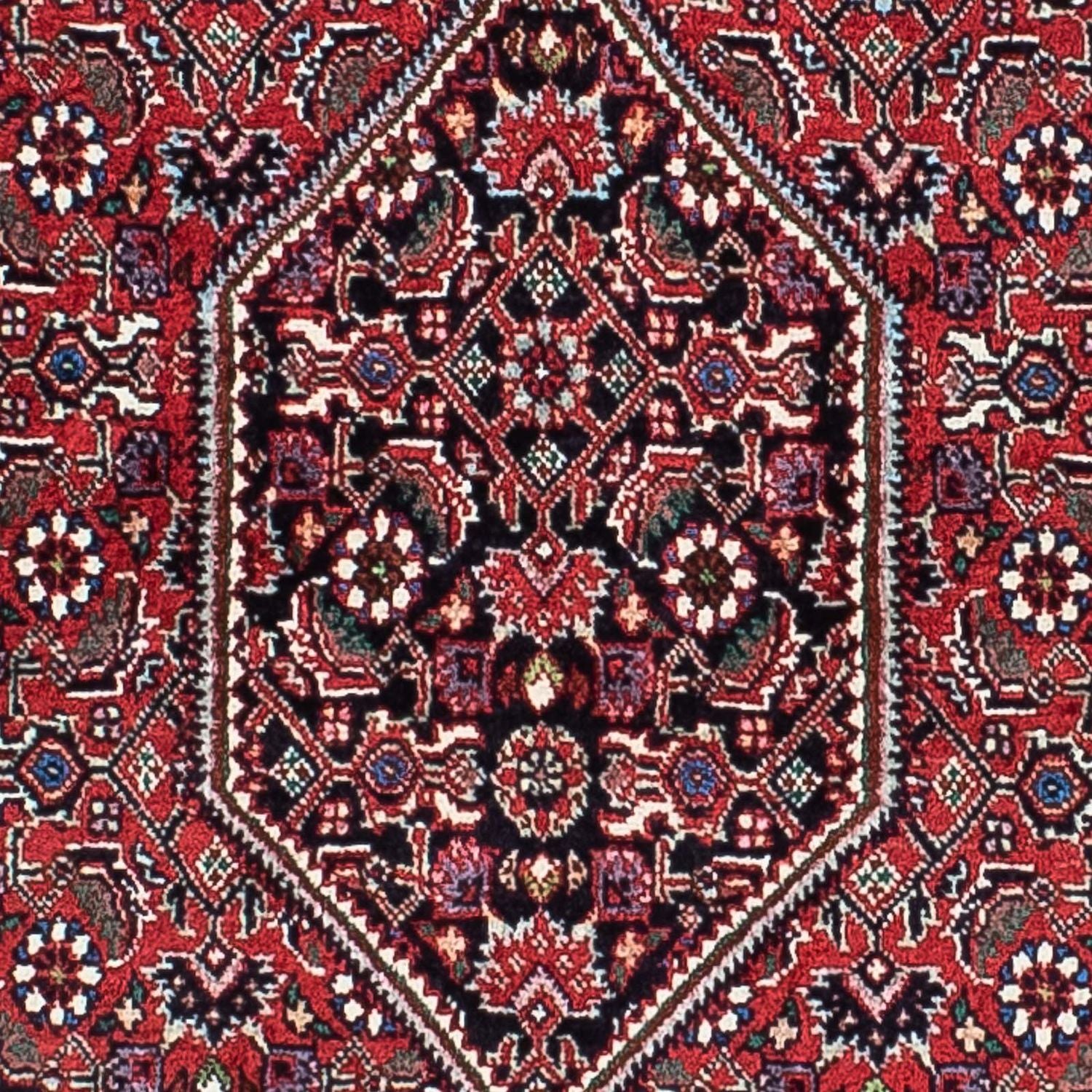 Persisk tæppe - Bijar - 205 x 131 cm - lysrød