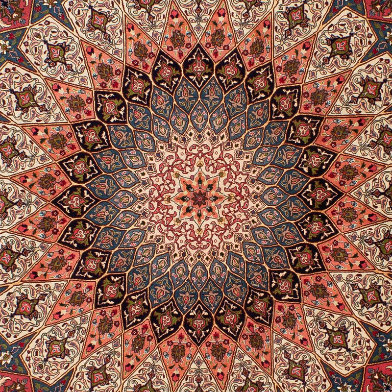 Persisk tæppe - Tabriz - Royal rundt  - 250 x 250 cm - flerfarvet