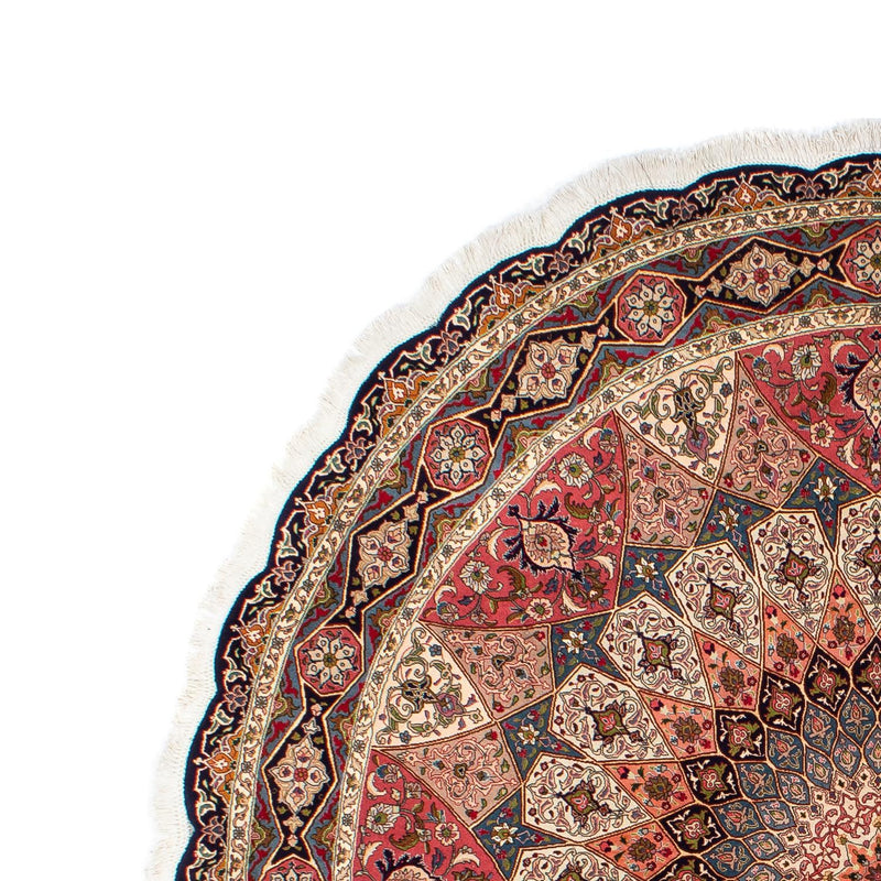 Persisk tæppe - Tabriz - Royal rundt  - 250 x 250 cm - flerfarvet