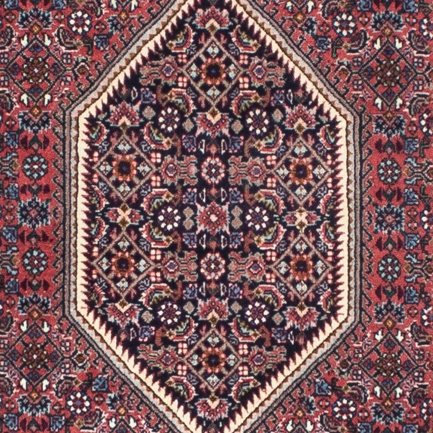 Løber Persisk tæppe - Bijar - 245 x 74 cm - lysrød