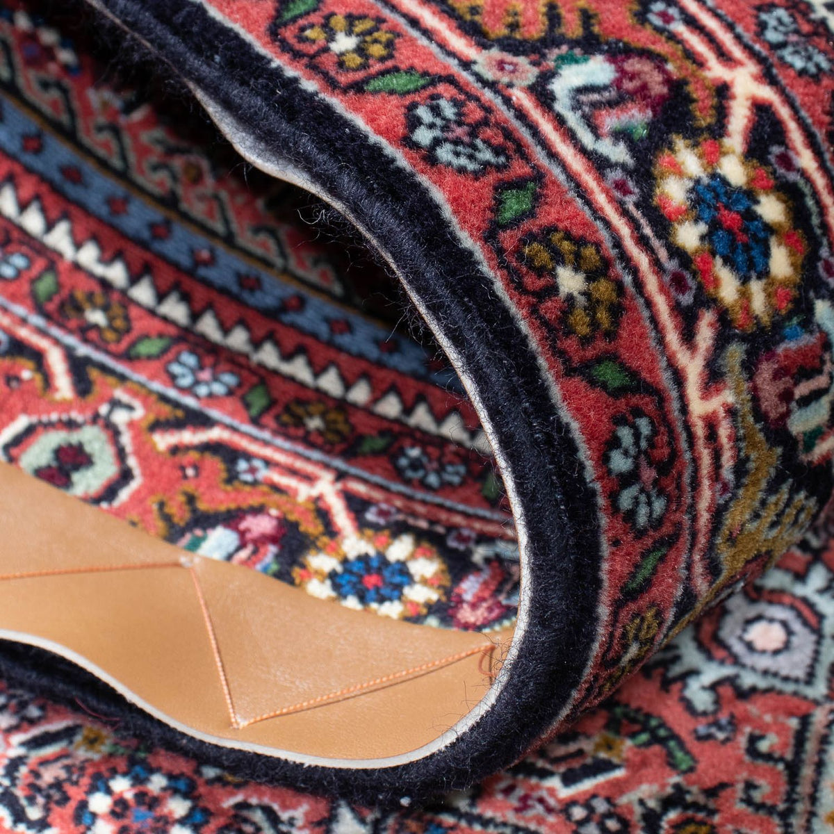 Løber Persisk tæppe - Bijar - 245 x 74 cm - lysrød