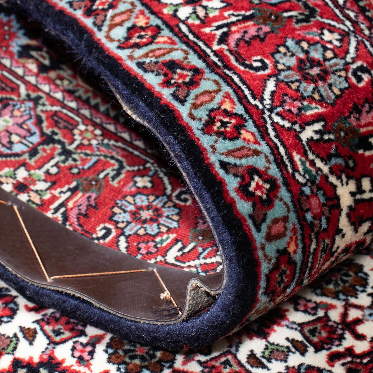 Løber Persisk tæppe - Bijar - 212 x 74 cm - mørkerød