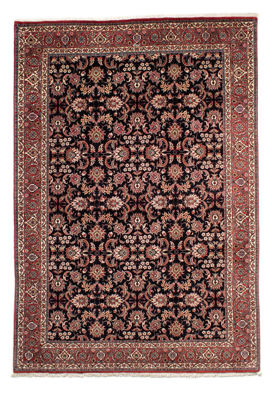 Persisk tæppe - Bijar - 299 x 203 cm - mørkeblå