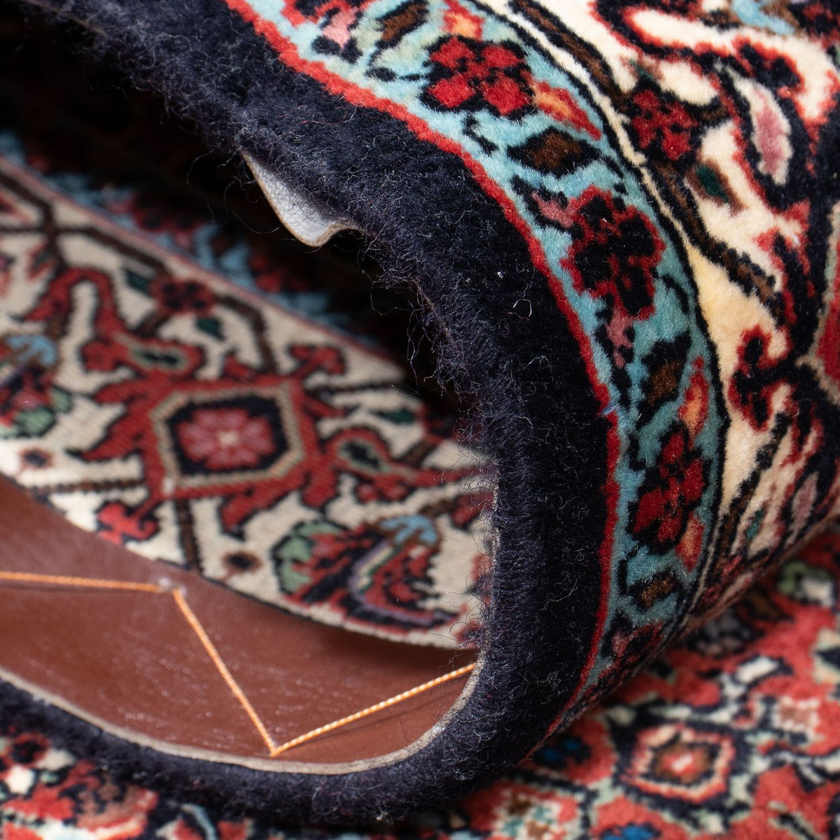 Løber Persisk tæppe - Bijar - 296 x 82 cm - mørkeblå